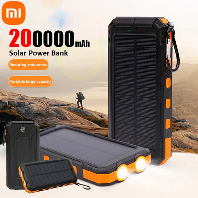 Solar Power Bank Portable Charger - 20000 mAh (USB-A and USB-C Fast Charging)